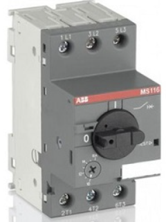 Guardamotor marca ABB serie MS132; Amperaje 6.3 - 10A Polos 3