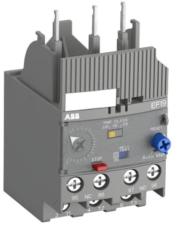Relé de Sobrecarga marca ABB serie EF19; Amperaje 0.8-2.7A. (EF19-2.7)
