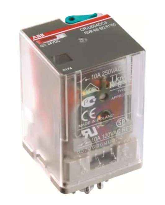Relé modular ABB CR-U, 3CO (SPDT), 110V ac, 10A, para carril DIN