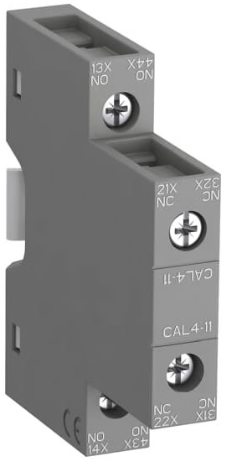 Contacto Auxiliar marca ABB Serie CAL4; Contactos 1NO Contactos 1NC   