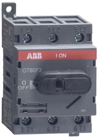 1SCA105798R1001 Seccionador marca ABB OT80F3 Serie OT; Amperaje 80A Polos 3