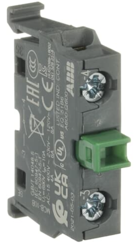 Bloque de Contactos marca ABB Serie MCB; Contactos 1NO Contactos NC 0. (MCB-10B) 