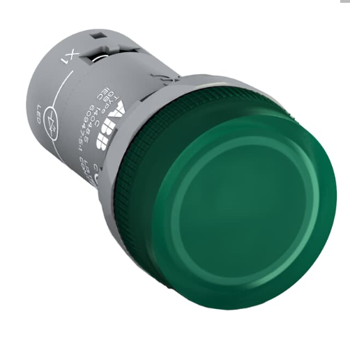 Luz Piloto LED marca ABB Serie CL2; Color Verde Diámetro 22mm Bobina 110-130VAC