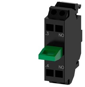 Bloque de contactos Siemens 3SU1400-2AA10-3BA0, 1 NA, 5 → 500V ac/dc, terminal Resorte