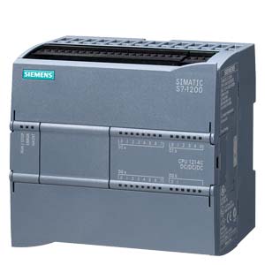 SIMATIC S7-1200, CPU 1214C, compact CPU, DC/DC/DC, onboard I/O: 14 DI 24 V DC; 10 DO 24 V DC; 2 AI 0-10 V DC, power supply: DC 20.4-28.8 V DC, program/data memory 150 KB