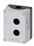 Caja de mando marca Siemens Serie SIRIUS ACT ; Material plástico Color gris Puntos de Comando 2 Diámetro 22mm    