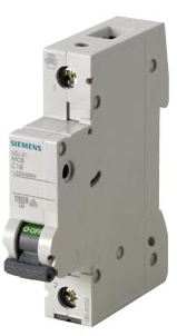5SL4104-7 Miniature circuit breaker 230/400 V 10kA, 1-pole, C, 4A
