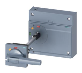 Mando giratorio para montaje en puerta estándar IEC IP65 con enclavamiento de puerta kit de iluminación 24 V DC accesorios para: 3VA15; 3VA25/26