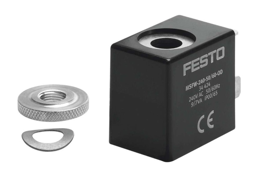 Bobina de Solenoide sin conector marca FESTO Serie MSFW; Bobina 24VAC        