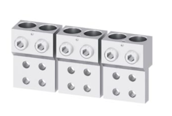 Borne para conductor redondo TA5.1 2 x 150...300mm² para 2 cables; 3 uds. accesorios para: unidad enchufable 3VA9603-0KP00 3VA15/25/26