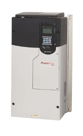 Variador de frecuencia marca ALLEN BRADLEY serie PowerFlex 753; Amperaje 156A, 125HP ND, 100HP HD, 480VCA, 3 Fases, protección estándar, aire forzado, entrada de CC con precarga, tipo abierto, marco 6, filtrado, puente CM instalado