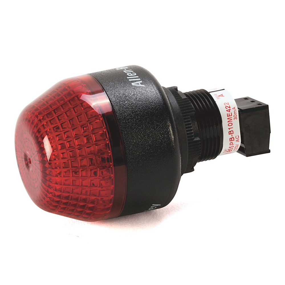 Módulo Torreta LED de montaje en panel marca ALLEN BRADLEY Serie 855P; Color Rojo Diámetro Baliza 45mm Alimentación 24VDC/AC Diámetro conexión 22mm     