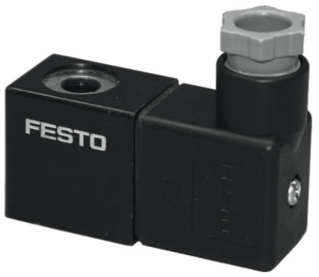 Bobina de Solenoide con conector marca FESTO Serie MSFG; Bobina 24VDC: 4,5W 42VAC
