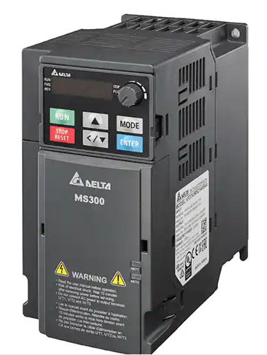 Variador de Frecuencia c/Teclado marca DELTA Serie VFD-MS300; Alimentación 460VAC Potencia(kW) 3.7kW Potencia(HP) 5HP Trifasico Amperaje 9A