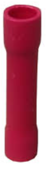 Union Aislado, Color Rojo, Seccion del Conductor 0,5 - 1,5 mm2 / 16 - 22 AWG.  (PRECIO BOLSA DE 100 UNIDADES) ORIGEN: CHINA