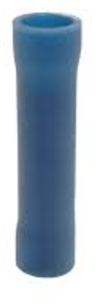 Conector Tubular / unión Aislado marca EBCHQ Serie RV; calibre 14-16AWG Color Id. Azul Unidades x100      