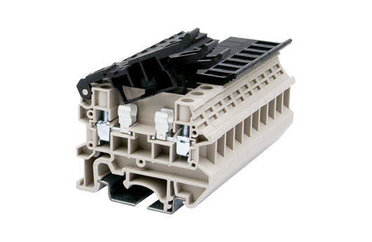 Bornera portafusible Rango de Calibre DINKLE Serie Dk; Amperaje 12A Diámetro Cable 24-10AWG Nivel 2 conexión tornillo