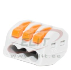 Conector Empalme marca LINKWELL Serie WTC; Polos 3 Diámetro Orificios 2.5mm WCT, con palancas, 32A 400V