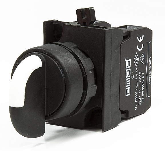 Selector marca EMAS Serie CP; posiciones 3, Sostenido, Contacto NO 2