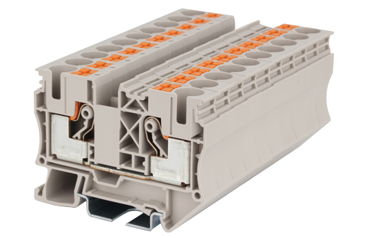 [DP10] Bornas de Conexión de Carril DINDiseño Push-in 10mm² 600V 60A