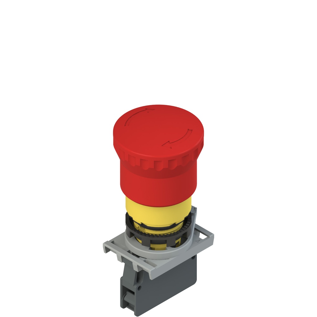 E2 AC-DXBC1006 Complete unit with emergency pushbutton, fixing adapter and contacts