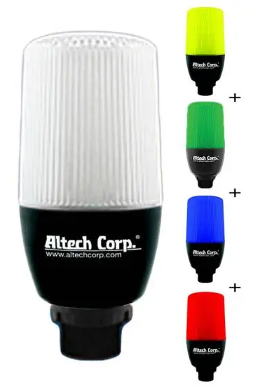 Módulo Luz LED c/Sirena marca EMAS Serie IF5; Color Amarillo Diámetro 22mm Alimentación 24VAC/DC   