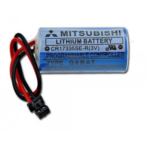 Bateria de Litio 3V marca MITSUBISHI Serie CR1; Compatible Q6BAT PLC / Q25PRHCPU / Q170HBATC        