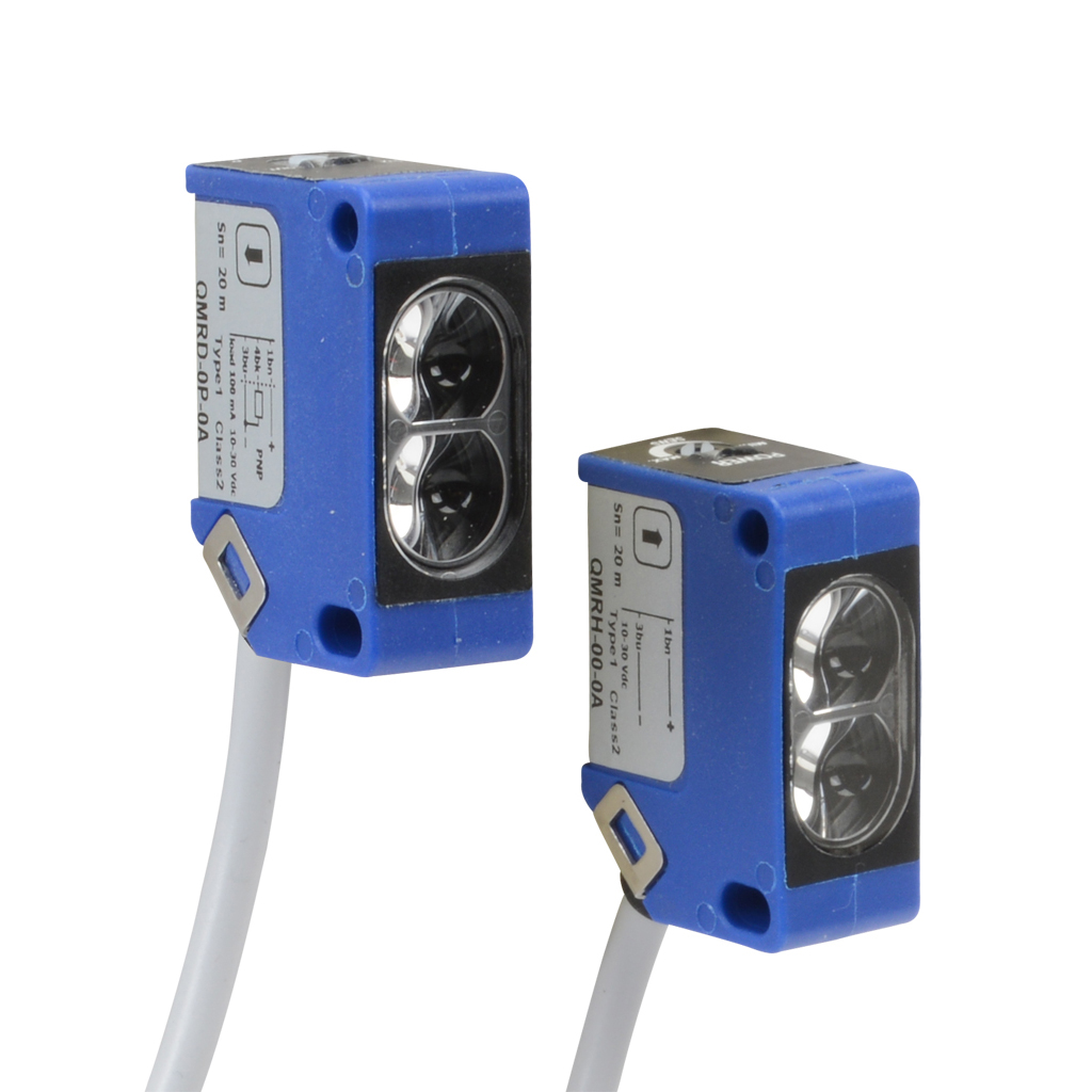 MICRO DETECTORS QMRHD/0P-0A Sensor fotoeléctrico en Miniatura cúbico E +R ajuste de 20 m PNP L/D por cable 2m