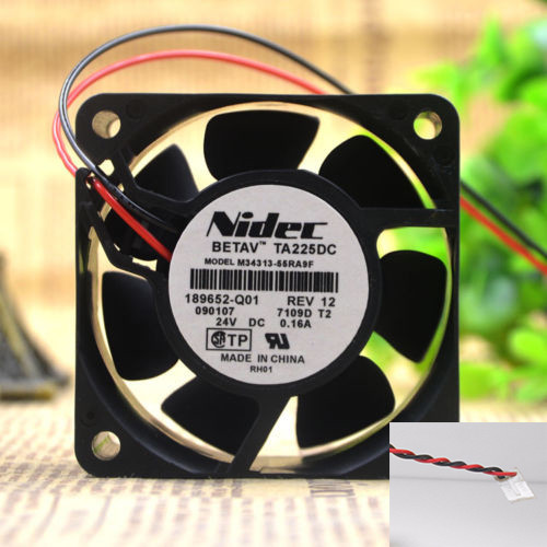 [M34313-55RA1F] Ventilador de enfriamiento marca GENERICO Serie Square FAN; Alimentación 24VDC Dimensiones 60x60x25mm       