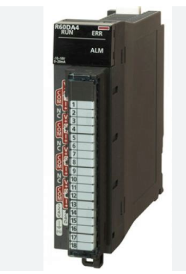 ANALOG OUTPUT MODULE MELSEC IQ-R SERIES 4AO 4 X ANALOG OUTPUTS -10+10VDC / 0-20MA 18-POINT SCREW TERMINAL BLOCK CONNECTION