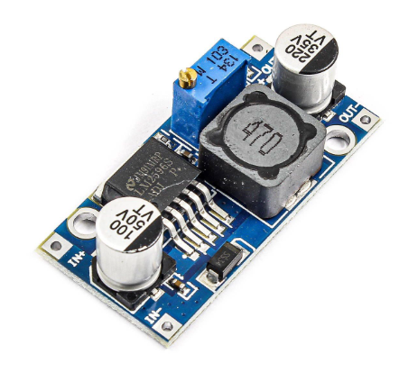 Módulo Reductor de Voltaje marca GENERICO Serie S/N; Amperaje 3A Voltaje entrada 4.5 - 40VDC Voltaje de Salida 1.23 - 37VDC      