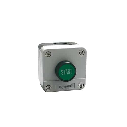 Caja de Mando con Pulsador marca EBCHQ Serie S/N; Color Verde Contacto NA 1 Dimensiones 66x66x50mm      