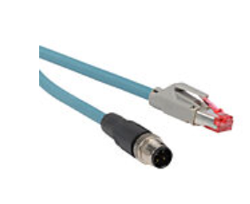 Cable Ethernet marca Datalogic Serie CAB-ETH-M05; Conector Tipo M12-M/RJ45 Pines 4 Longitud 5M 