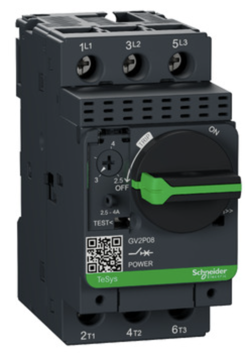 GV2P08 Interruptor termomagnético - TeSys GV2  - 2,5…4 A - conexión por tornillo