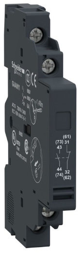 Contacto Auxiliar marca SCHNEIDER serie GVA; Contactos 2NO lateral. Para GV2/GV3 (excepto GV3ME) 