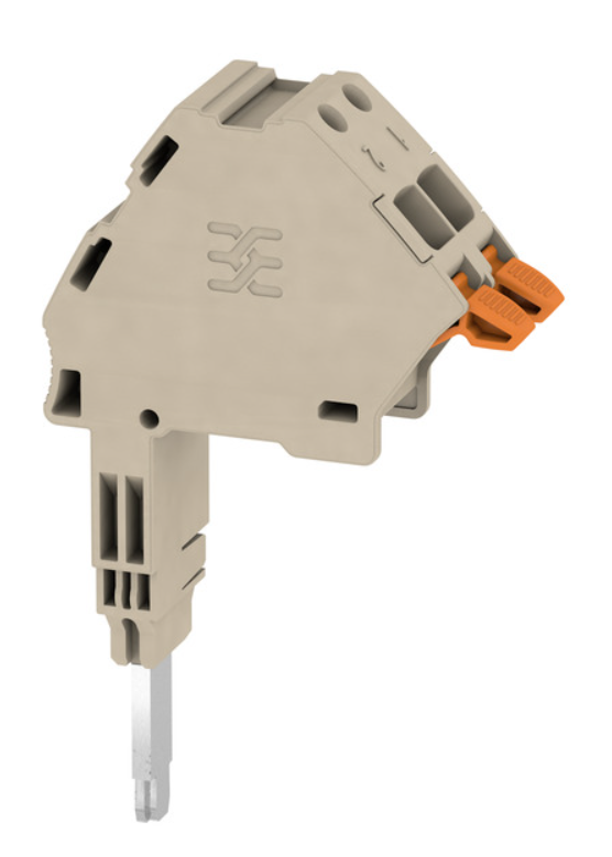 Bornera de derivación 6mm² marca Weidmüller Serie AAC 35; Amperaje 41A calibre 22-8WG / 0.5- 6mm², Conexión push in Color Beiger