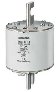 Cartucho fusible SITOR, con contactos planos ranurados, NH3, In: 630 A, aR, Un AC: 690 V, Un DC: 600 V, indicador frontal