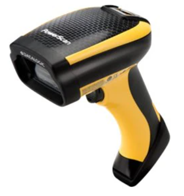 Escáner de código de barras con cable, PD9531, generador de imágenes de área 2D, resistente, USB, negro/amarillo, marcado directo de piezas ( DPM ), rango automático de 65 pies. kit inc. Escáner y Cable CAB-550.
