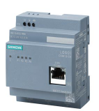 LOGO! CSM12/24 Compact Switch Module connection of a LOGO! (. ..0BA7/...0BA8) and up to 3 further nodes to Ind. Ethernet with 10/100 Mbit/s Unmanaged switch, 4 RJ45 ports, 1x front port for diagnostics DC 12/24V power supply LED diagnostics, LOGO! setup