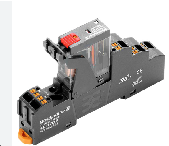 Number of contacts: 1, CO contact AgSnO, Rated control voltage: 230 V AC, Continuous current: 10 A, PUSH IN