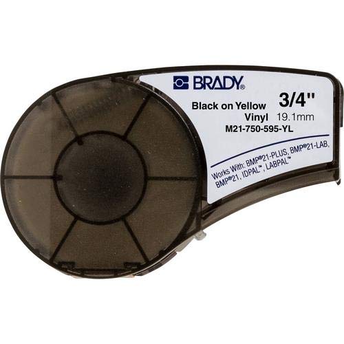 M21750595YL Etiqueta de vinil continua amarilla de 0.75" x 21' para M210 y BMP21