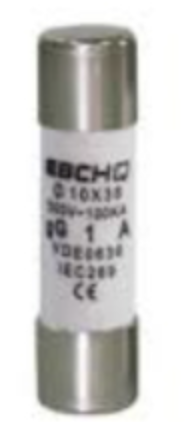 2038002 FUSIBLE CILINDRICO DE ACCIONAMIENTO RAPIDO 600VAC 2A ø 10 x 38mm