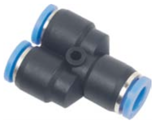 Racor Instantáneo / unión Tipo Y marca PNEUFLEX Serie PY; Diámetro 3/8" 