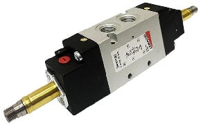 Electro válvula Marca CAMOZZI serie 3; Tipo Biestable 5/2; Vías 5 posiciones 2 Rango presión 1.5-10bar/ 21.7-145Psi conexión Neumática G1/4 Bobina No Incluye