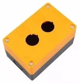 Caja de 2 orificios Amarilla