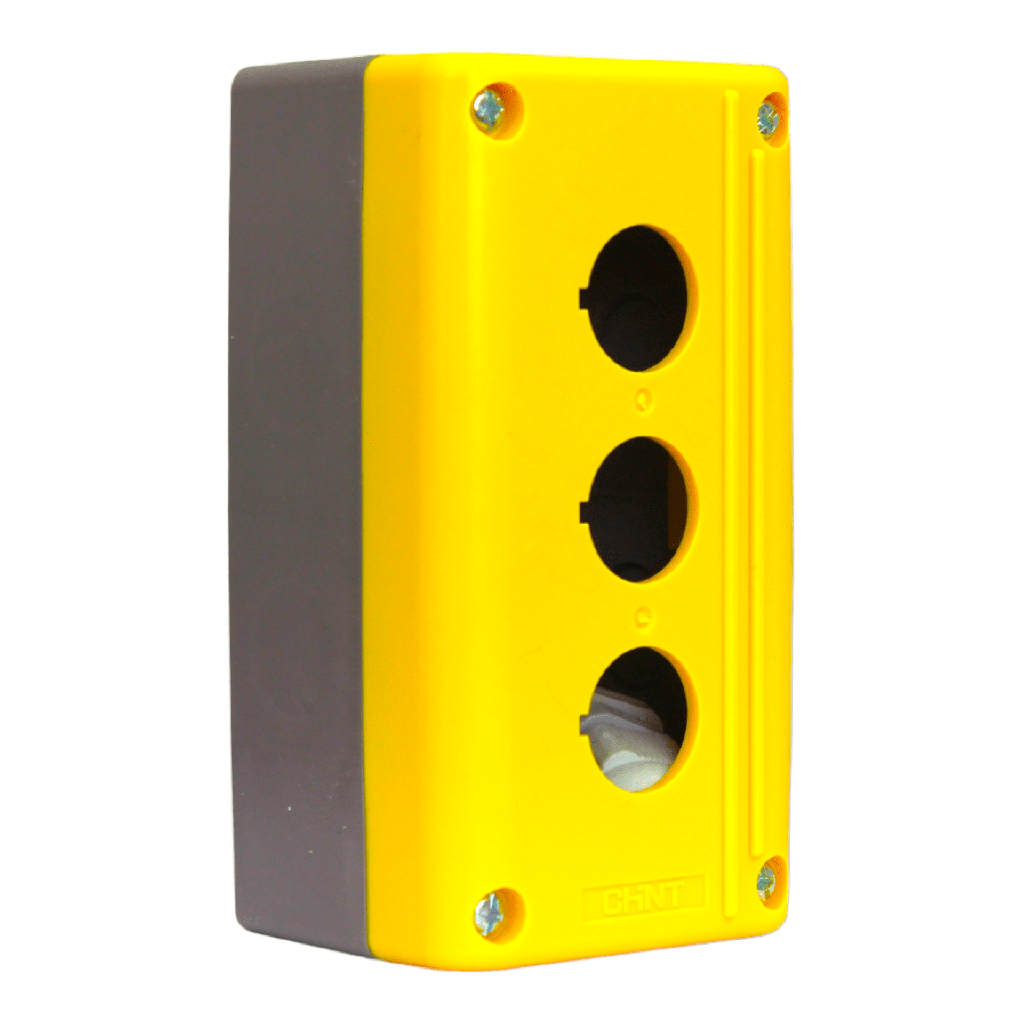 Caja de 3 orificios Amarilla