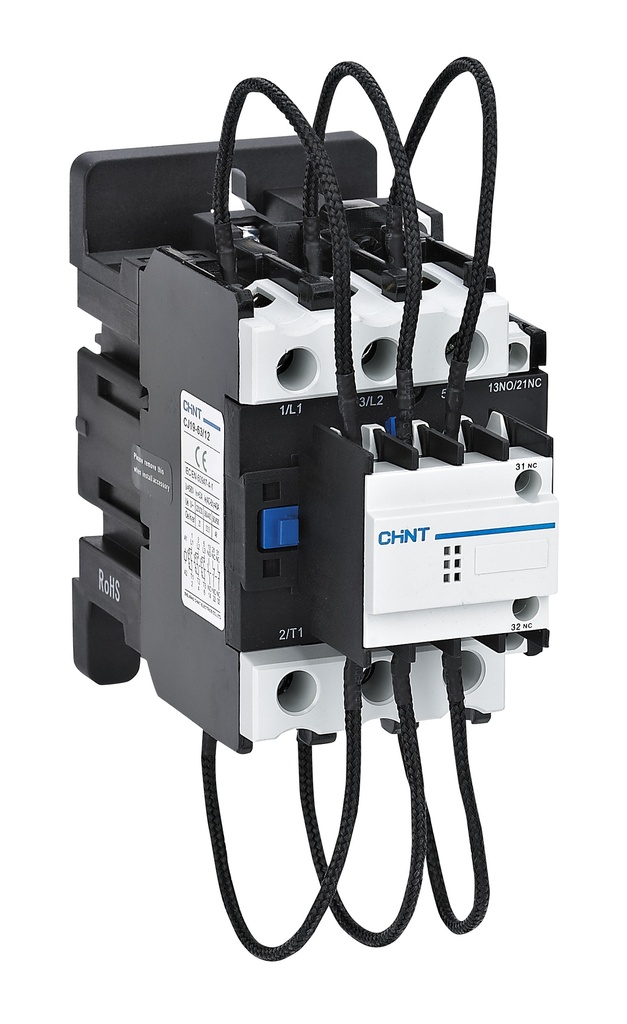 Contactor para Capacitor CHINT serie CJ19; Amperaje 170A Bobina 110VAC + 1NO