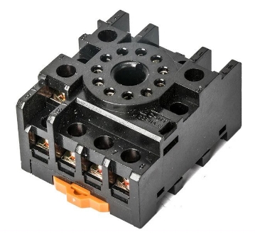 Base para Relés JTX-3C, JQX-10F/3Z y CNT1/2 CHINT contactos CO 3. Din circular.