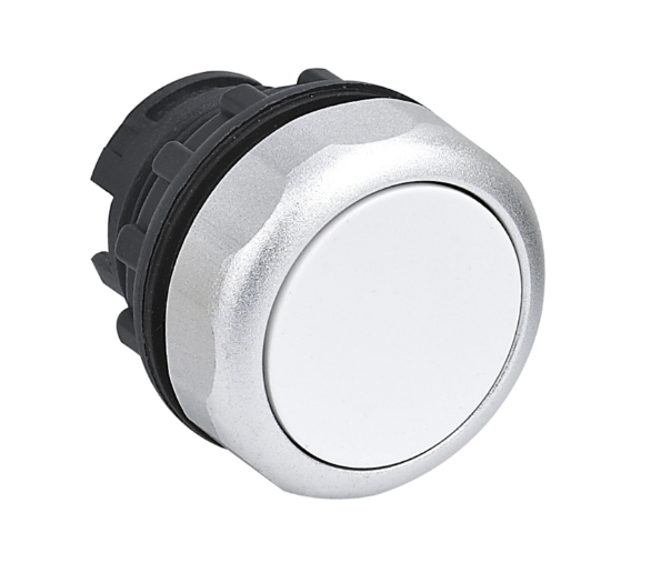 Cabeza pulsador rasante blanco (SIN cuerpo ni contactos)