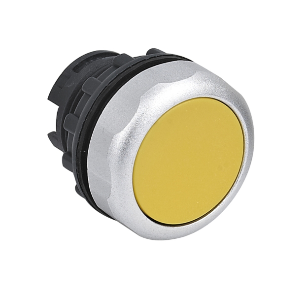 Cabeza pulsador rasante amarillo (SIN cuerpo ni contactos)